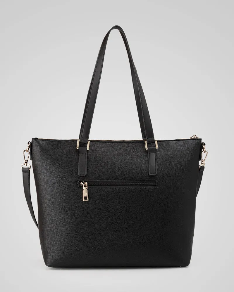 Inga Large Zip Top Tote Bag with Laptop Pocket