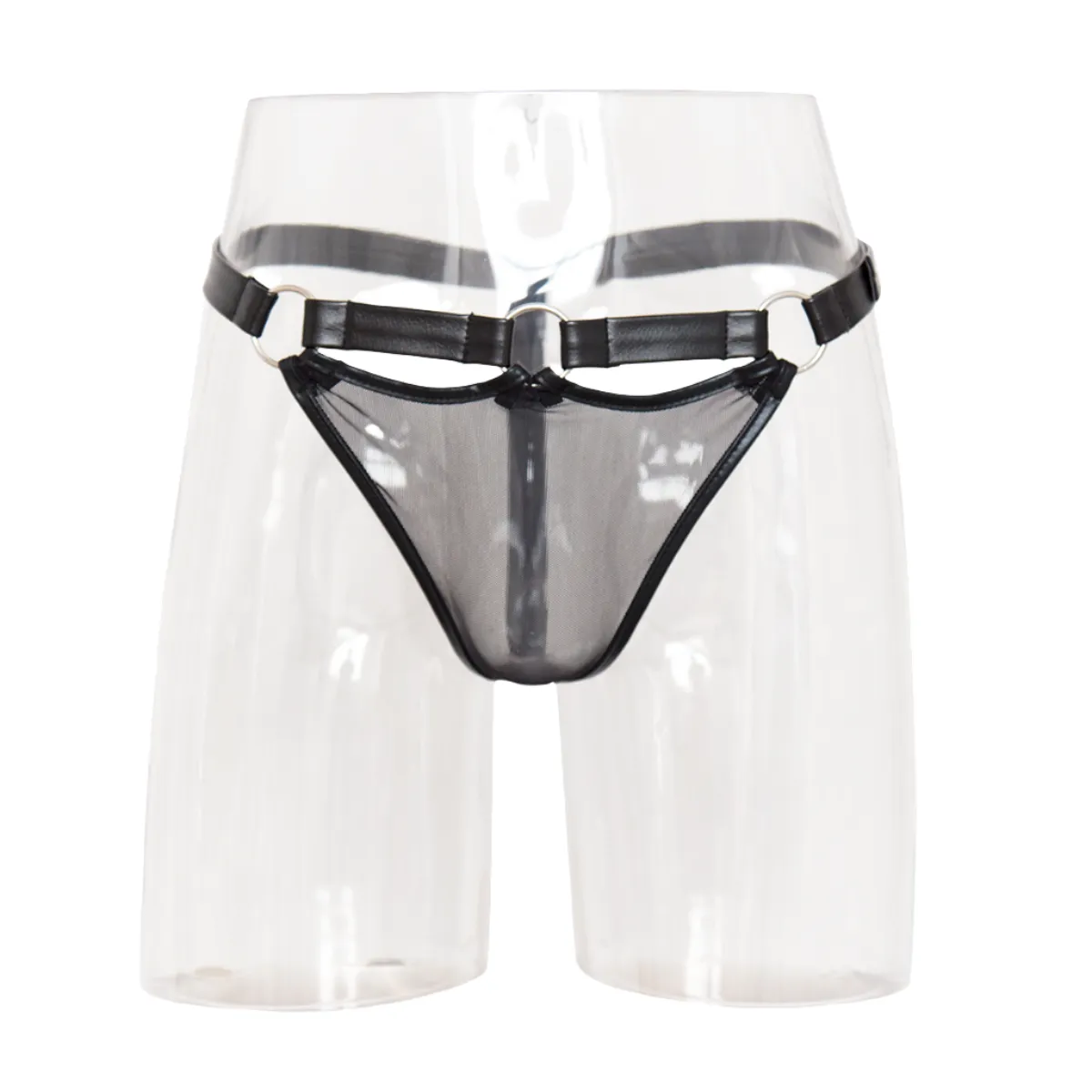 Kink See Me Sexy Leather Thong  | Adjustable OS | Thong