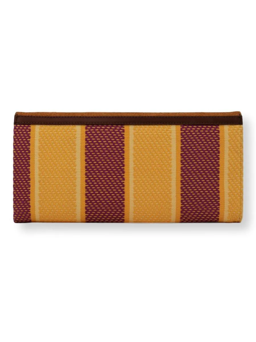 Large Clutch Bag - yellow/crimson with FISH leather