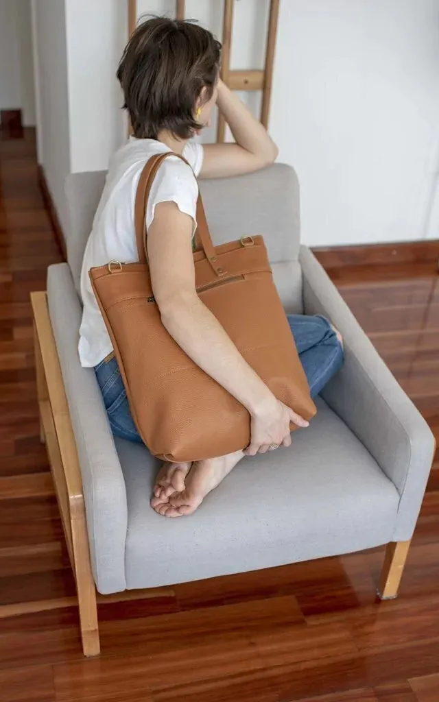 Leather tote bag - Ceibo L