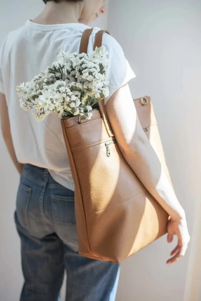 Leather tote bag - Ceibo L