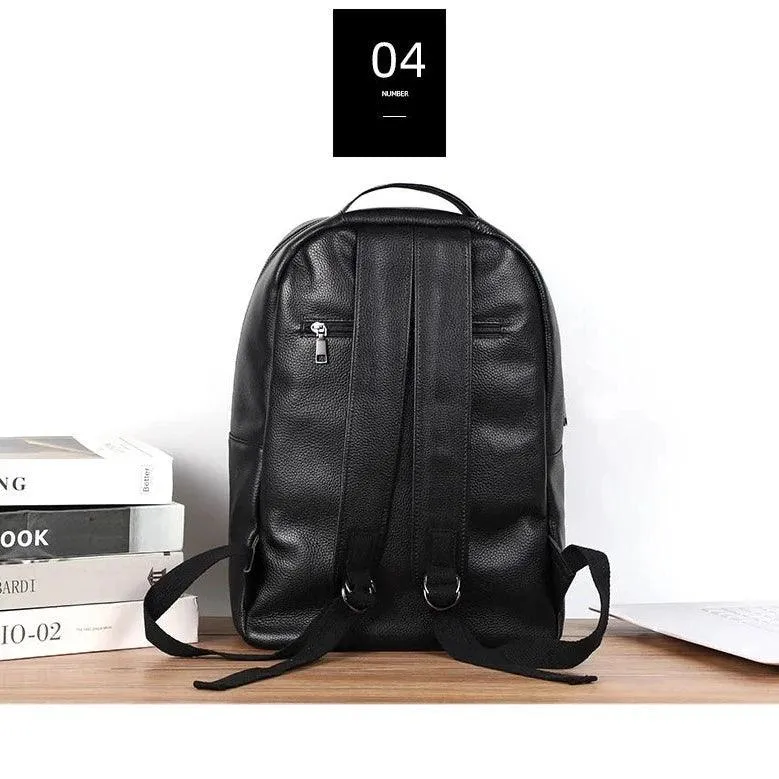 LH336 Cool Backpack - Genuine Leather Laptop Bag For Men