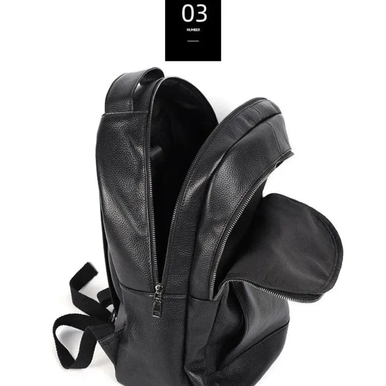 LH336 Cool Backpack - Genuine Leather Laptop Bag For Men