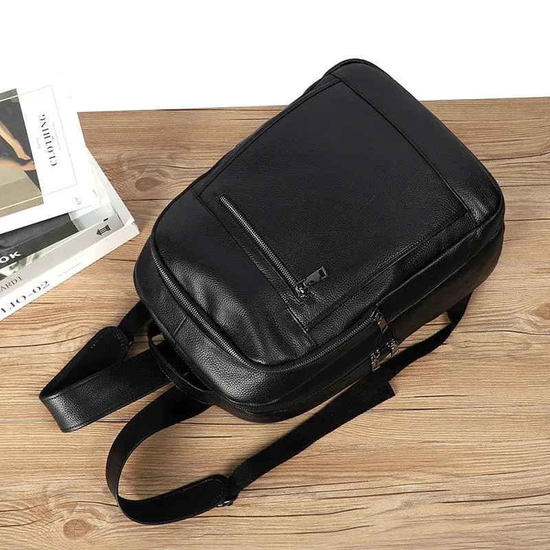 LH336 Cool Backpack - Genuine Leather Laptop Bag For Men