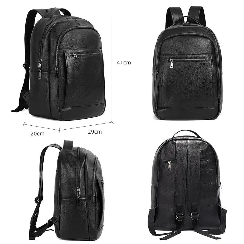 LH336 Cool Backpack - Genuine Leather Laptop Bag For Men