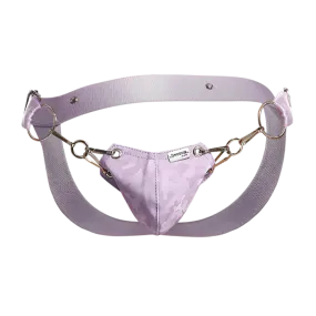 Male Basics Dngeon Snap Ring Mounted Penis Cup Jockstrap Lila Camo One Size