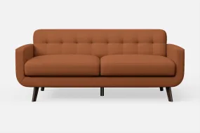 Marsela 2 Seater Sofa Tan Brown Leather