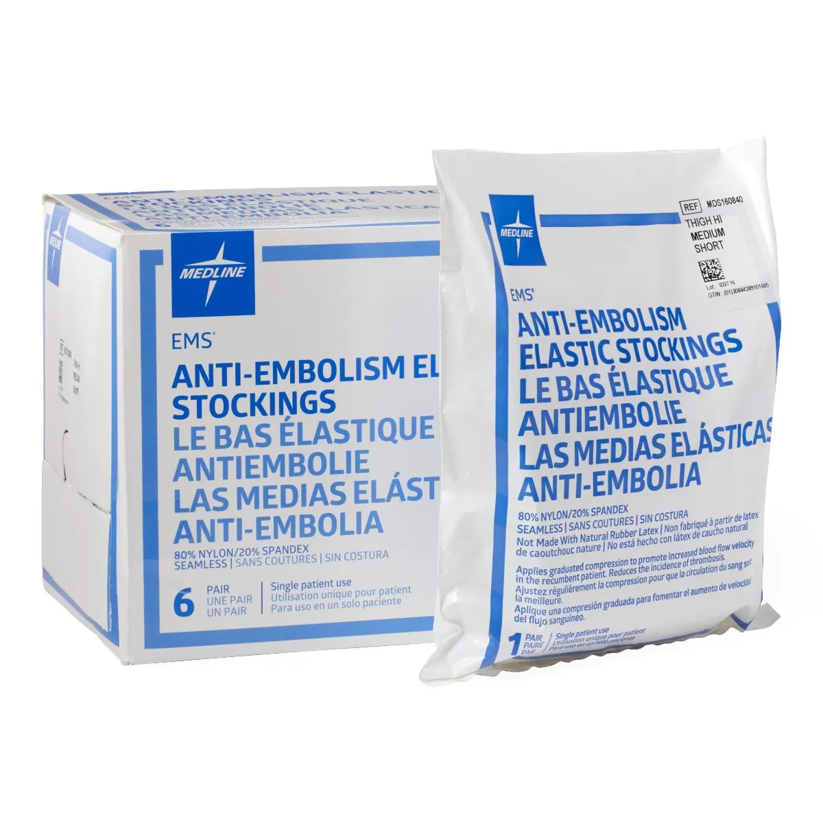 Medline EMS Thigh-High Anti-Embolism Stockings