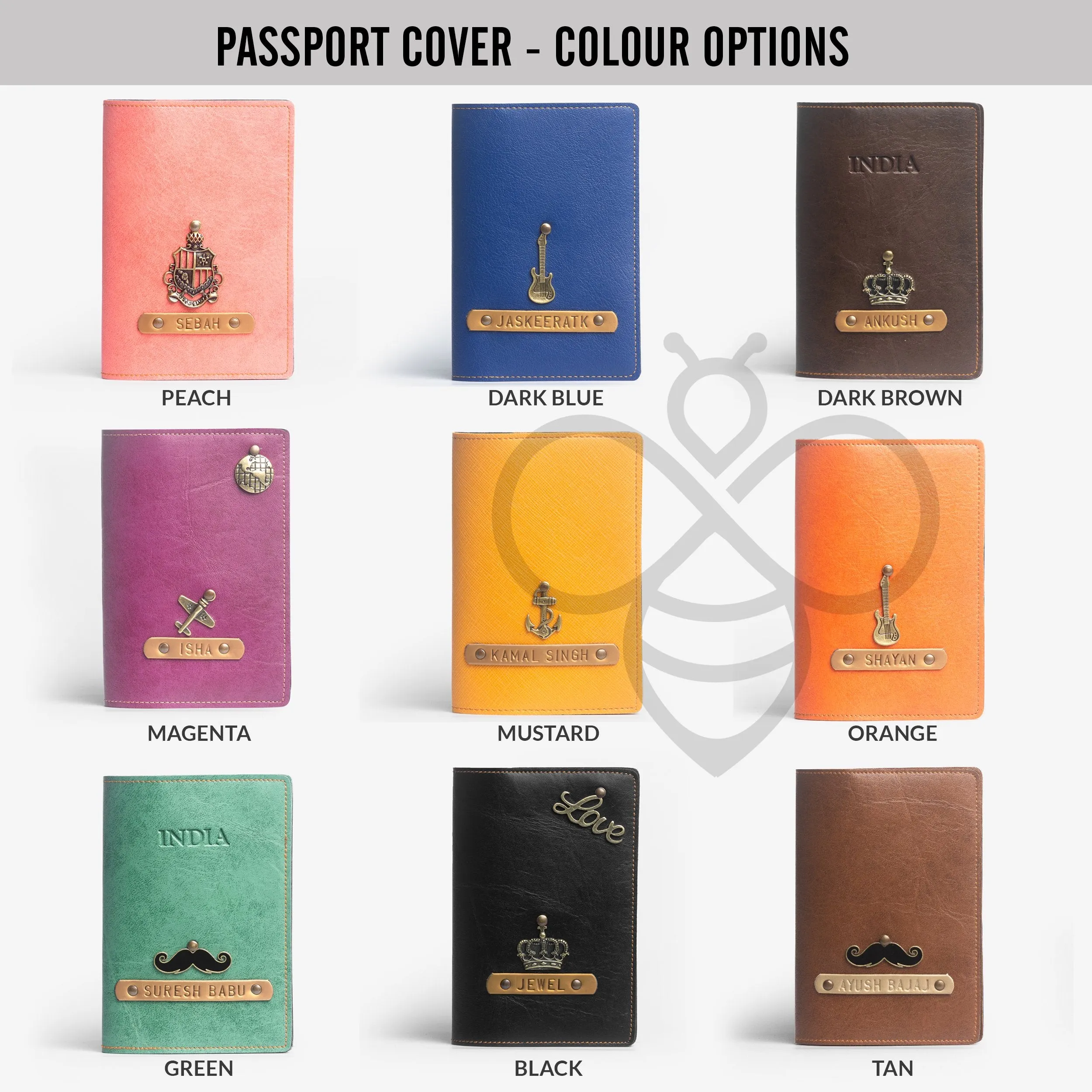 Mr & Mrs Personalised Couple Passport Covers
