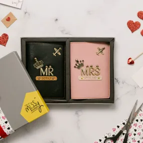 Mr & Mrs Personalised Couple Passport Covers