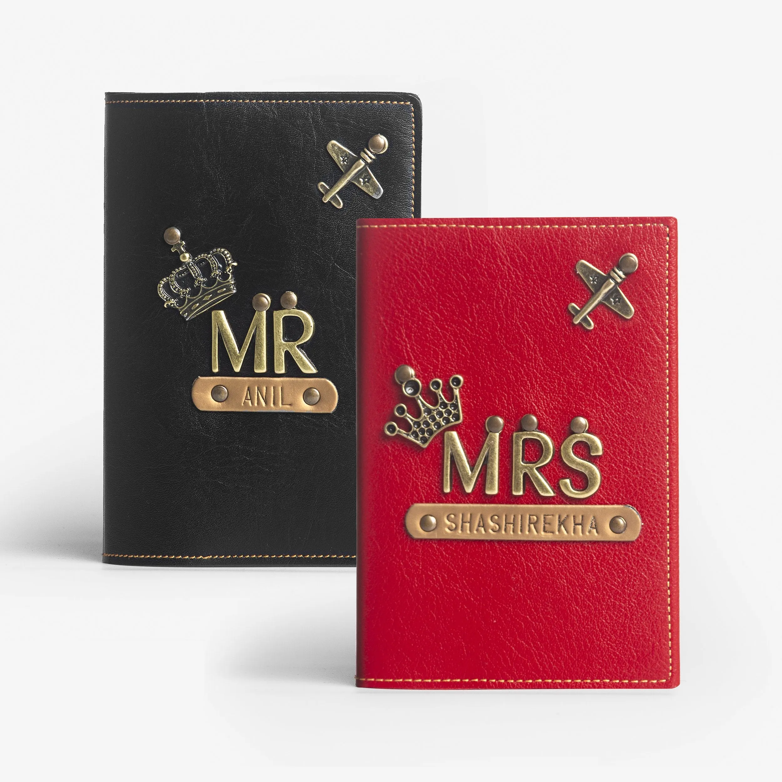 Mr & Mrs Personalised Couple Passport Covers