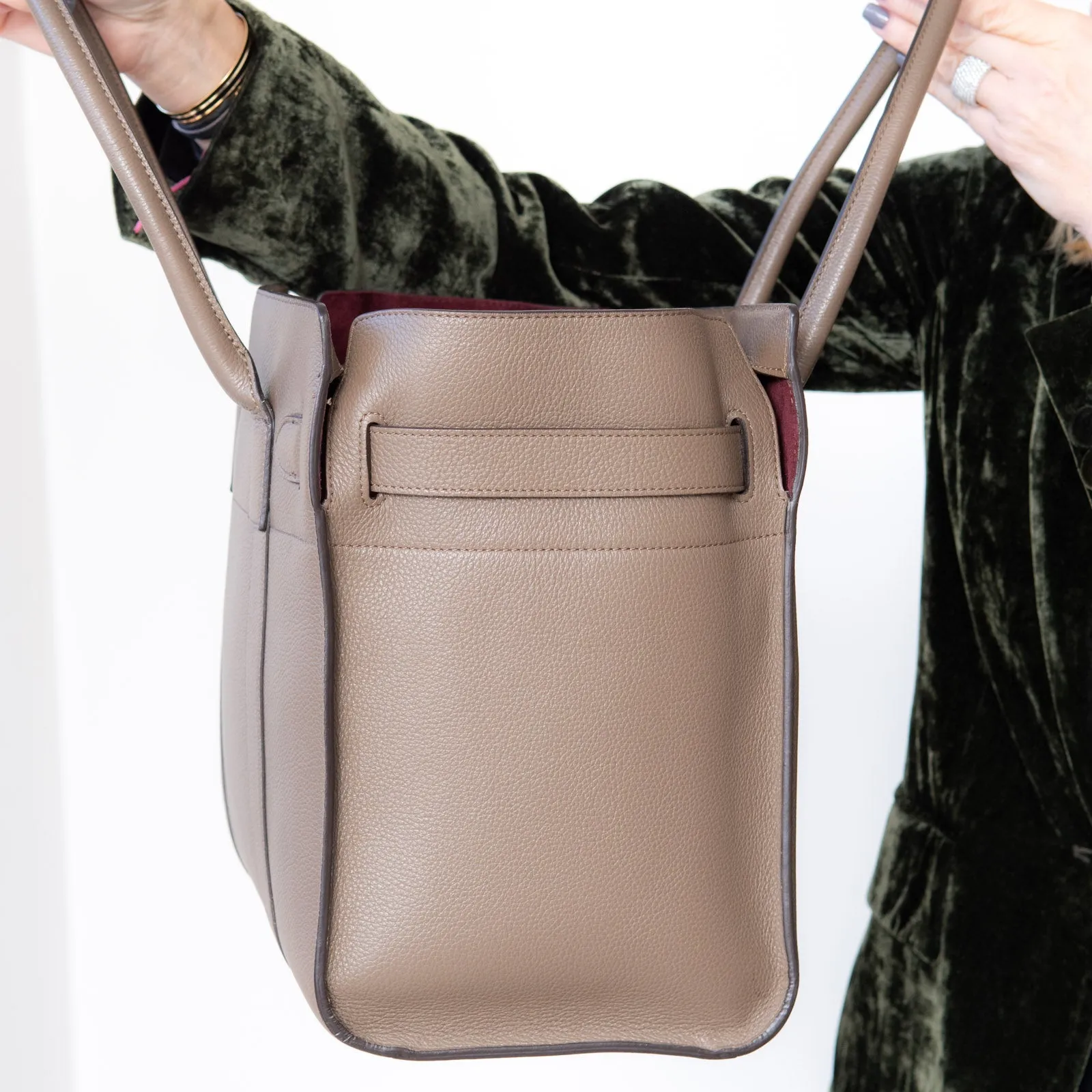 Mulberry Mushroom Zipped Bayswater Leather Bag
