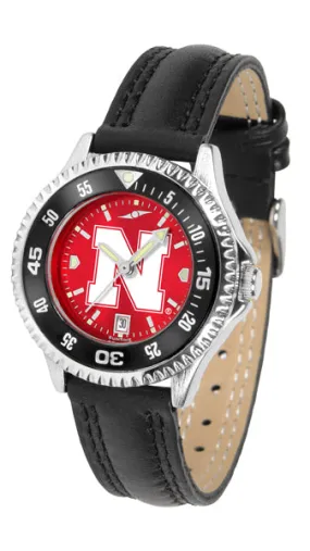 Nebraska Cornhuskers Competitor Ladies Watch - AnoChrome - Color Bezel