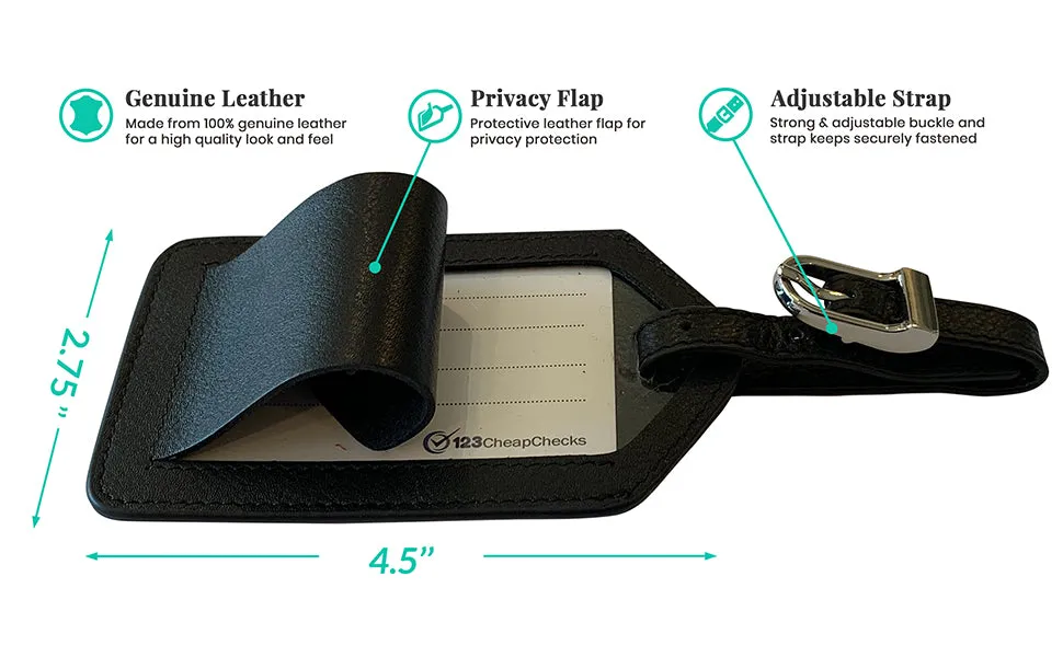 Personalized Monogrammed Leather RFID Passport Wallet and Luggage Tag