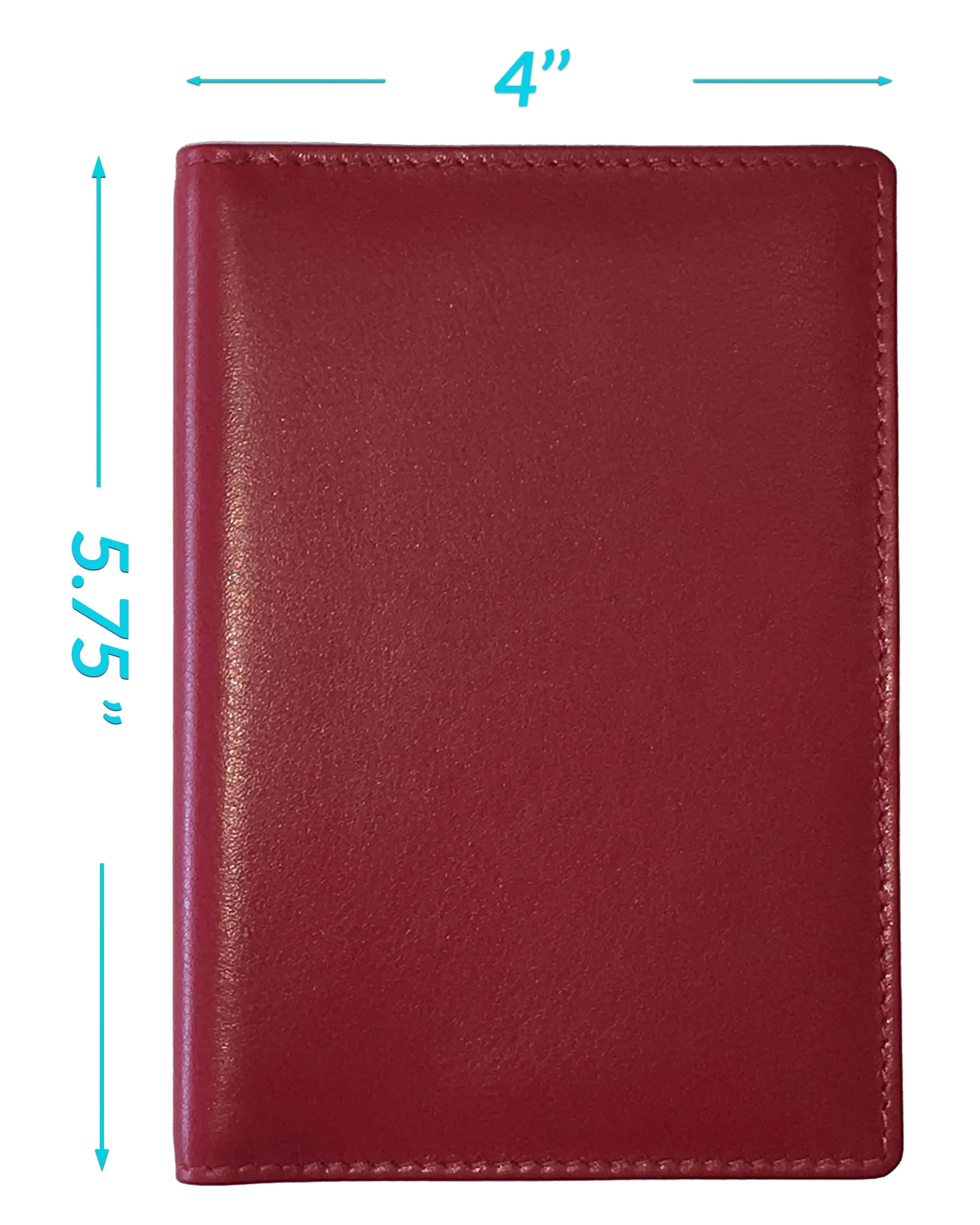 Personalized Monogrammed Leather RFID Passport Wallet and Luggage Tag