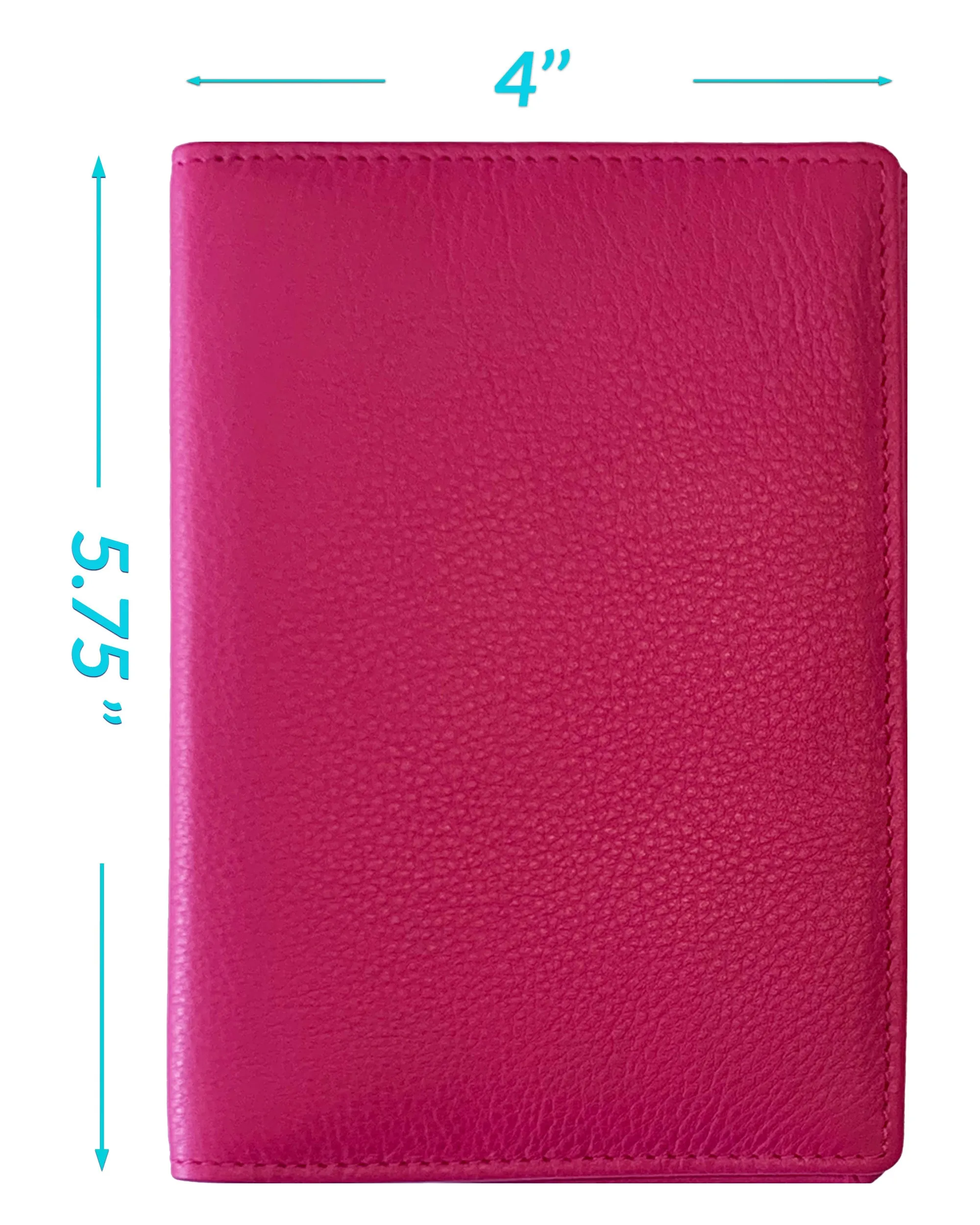 Personalized Monogrammed Leather RFID Passport Wallet and Luggage Tag