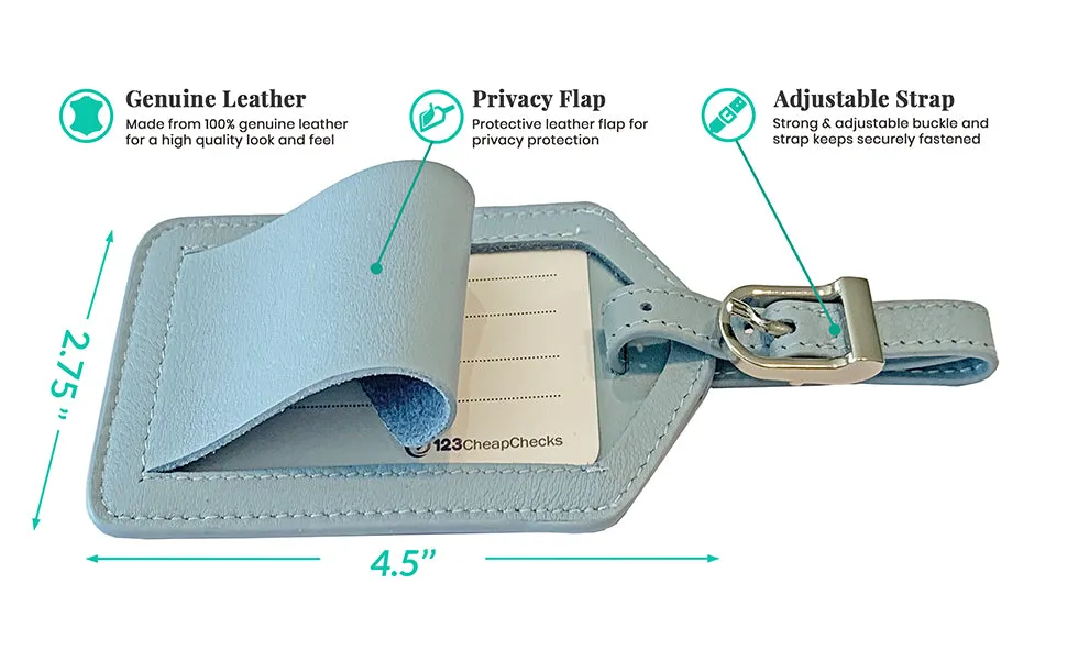 Personalized Monogrammed Leather RFID Passport Wallet and Luggage Tag
