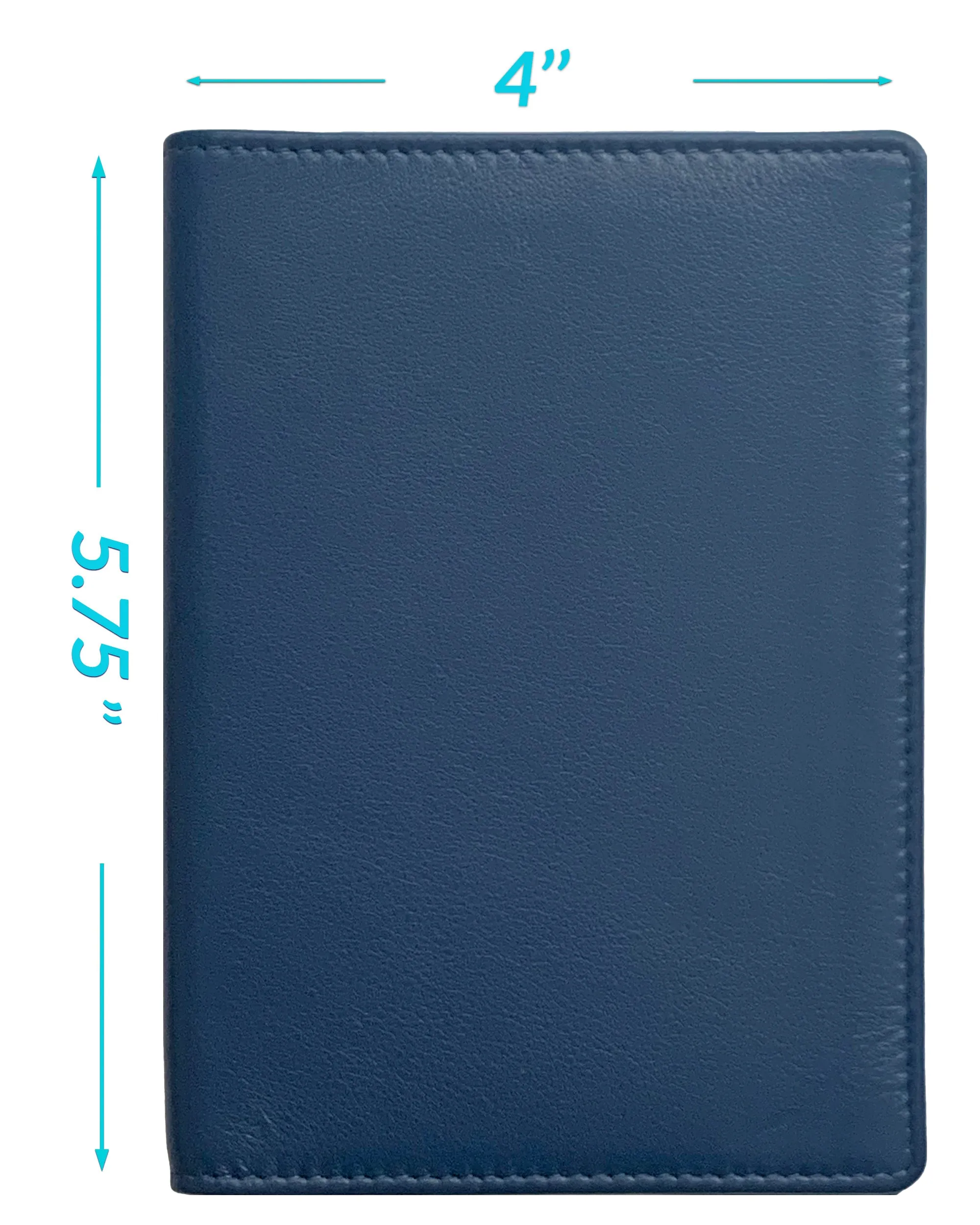 Personalized Monogrammed Leather RFID Passport Wallet and Luggage Tag