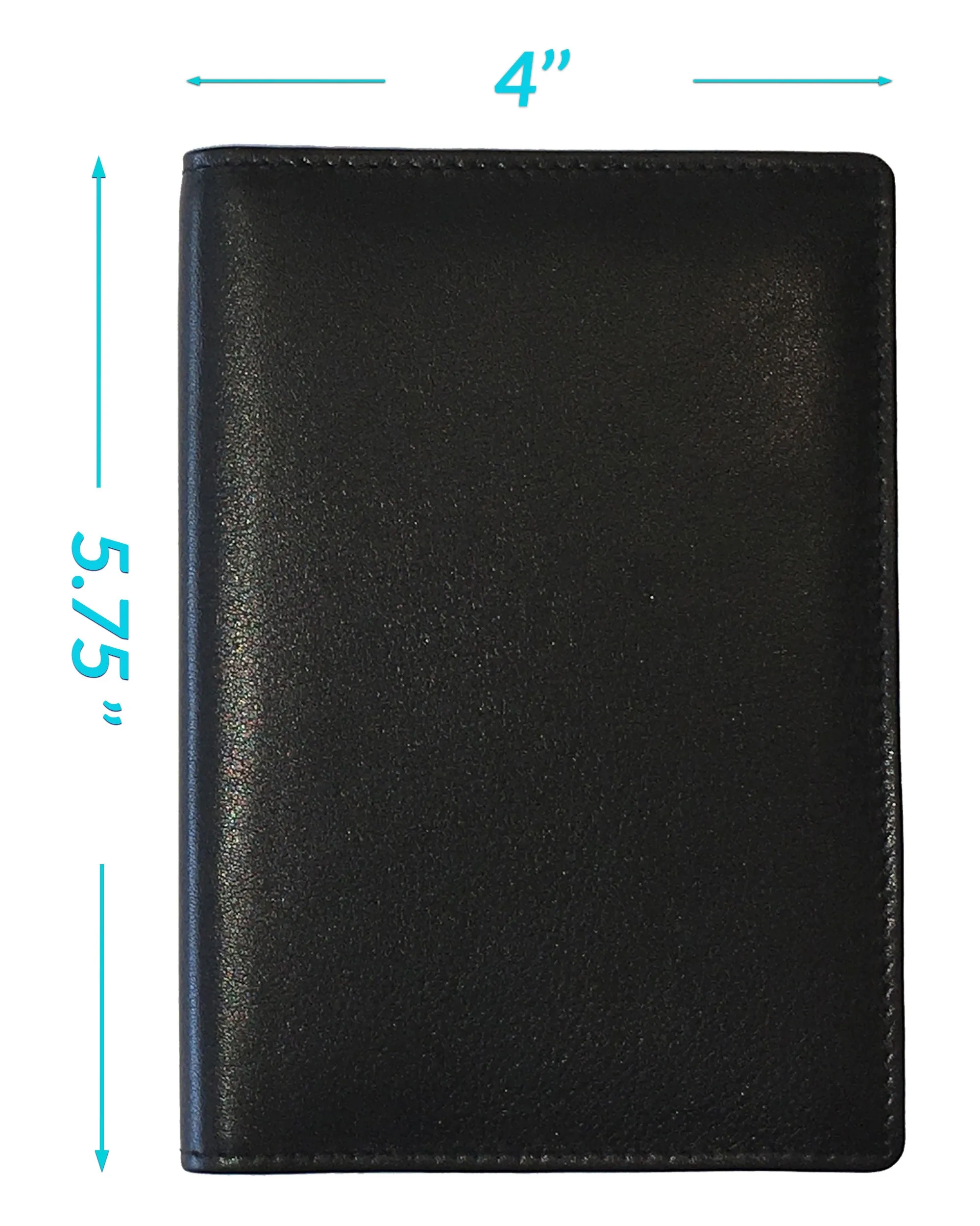 Personalized Monogrammed Leather RFID Passport Wallet and Luggage Tag