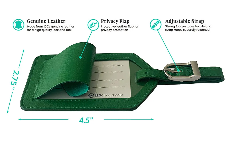 Personalized Monogrammed Leather RFID Passport Wallet and Luggage Tag
