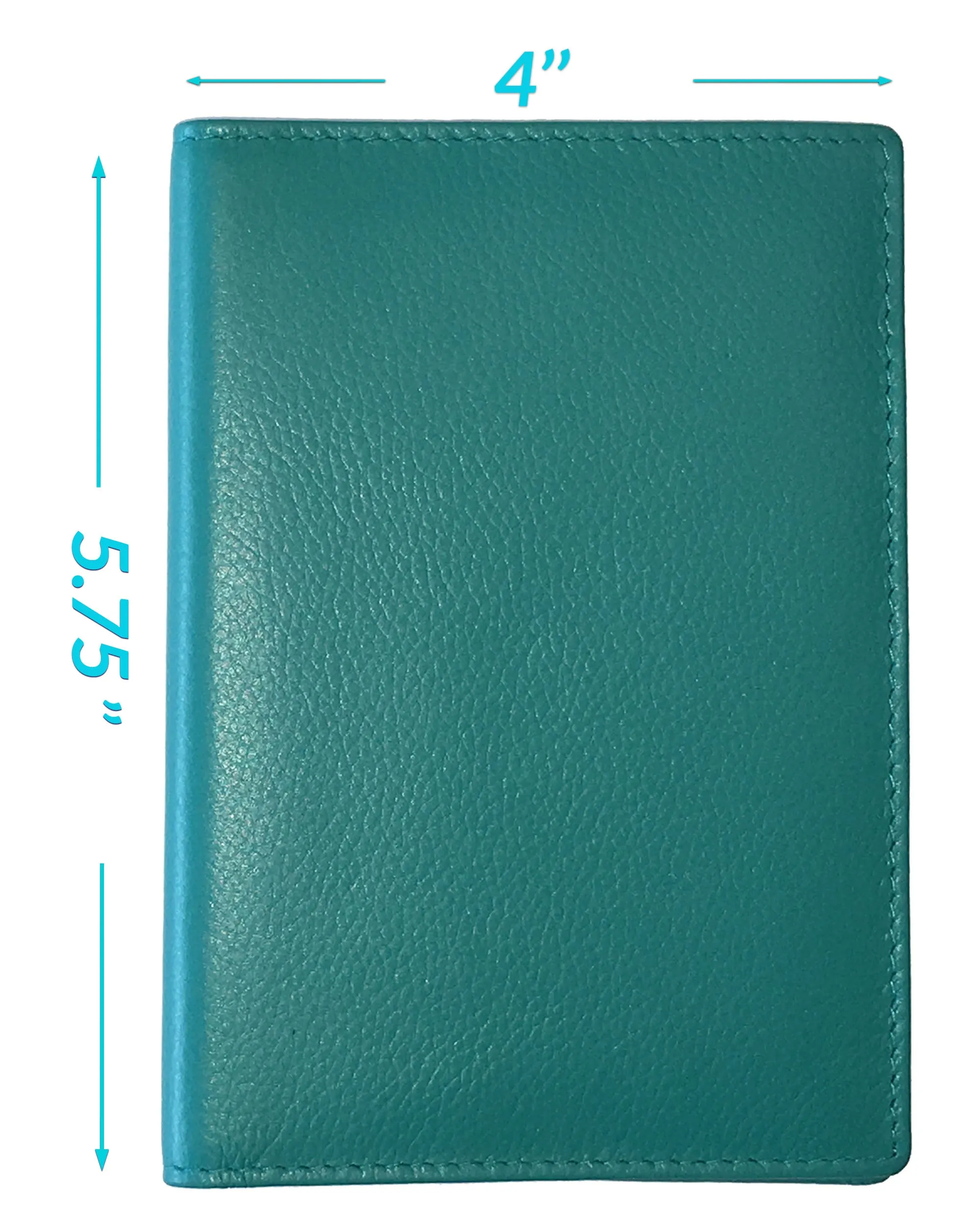 Personalized Monogrammed Leather RFID Passport Wallet and Luggage Tag
