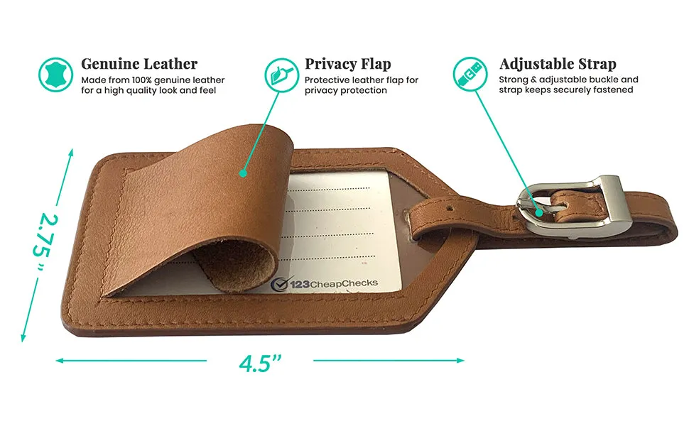 Personalized Monogrammed Leather RFID Passport Wallet and Luggage Tag