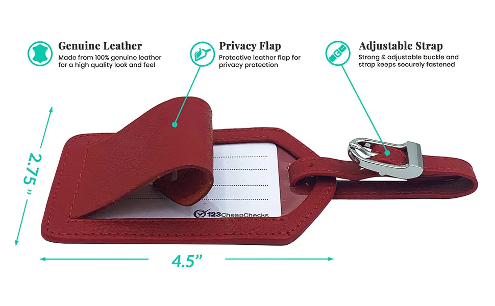 Personalized Monogrammed Leather RFID Passport Wallet and Luggage Tag