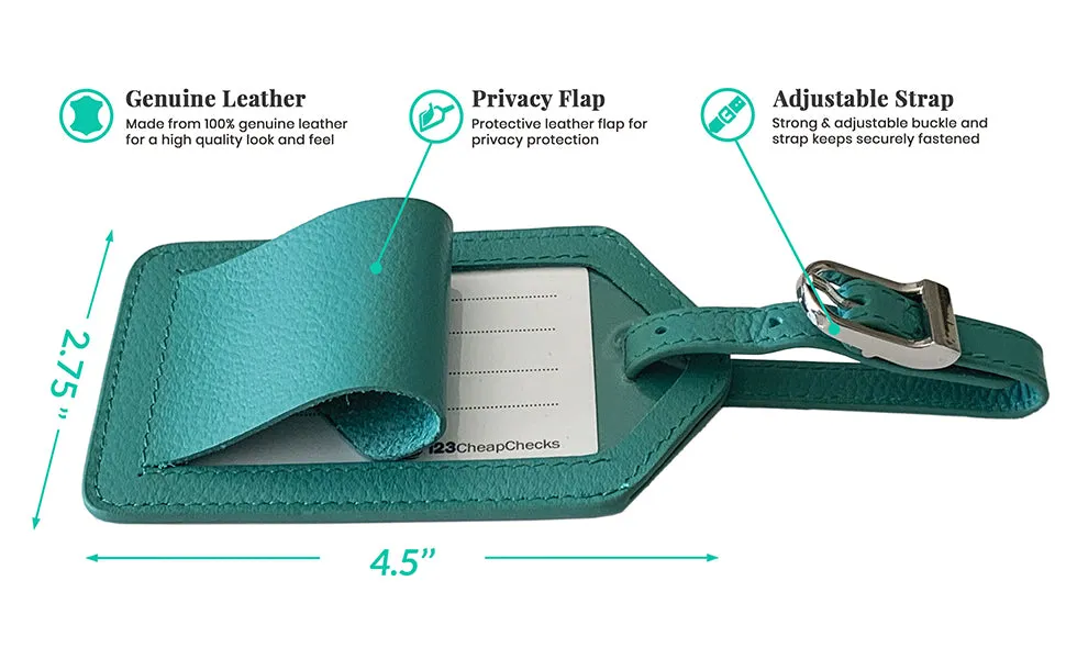 Personalized Monogrammed Leather RFID Passport Wallet and Luggage Tag