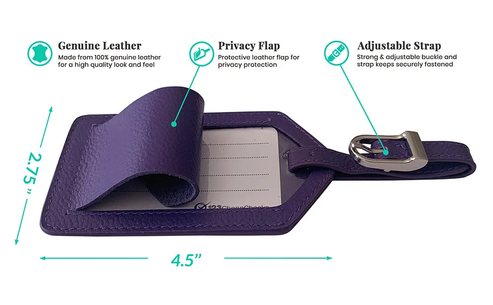 Personalized Monogrammed Leather RFID Passport Wallet and Luggage Tag