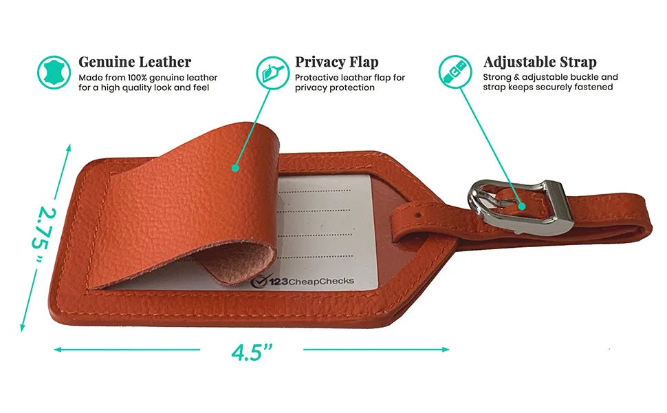 Personalized Monogrammed Leather RFID Passport Wallet and Luggage Tag