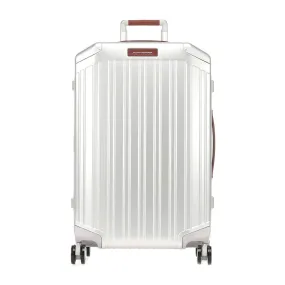 Piquadro PIQALU 55cm Ultra Slim Hardcase 4 Double Wheel Cabin Luggage Trolley Grey - BV4425ALU/GRCU