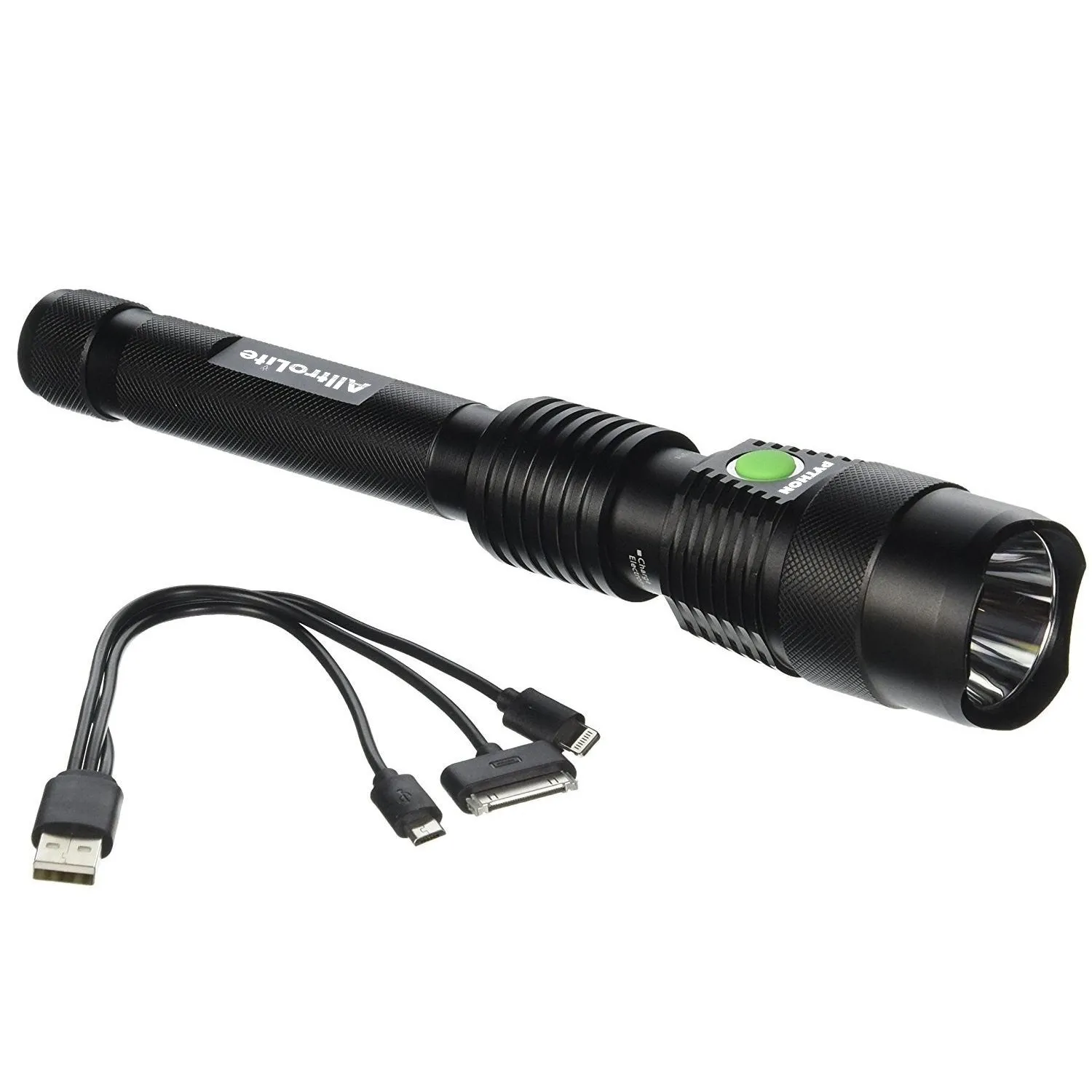 Python Rechargeable Flashlight & USB Charging Bank