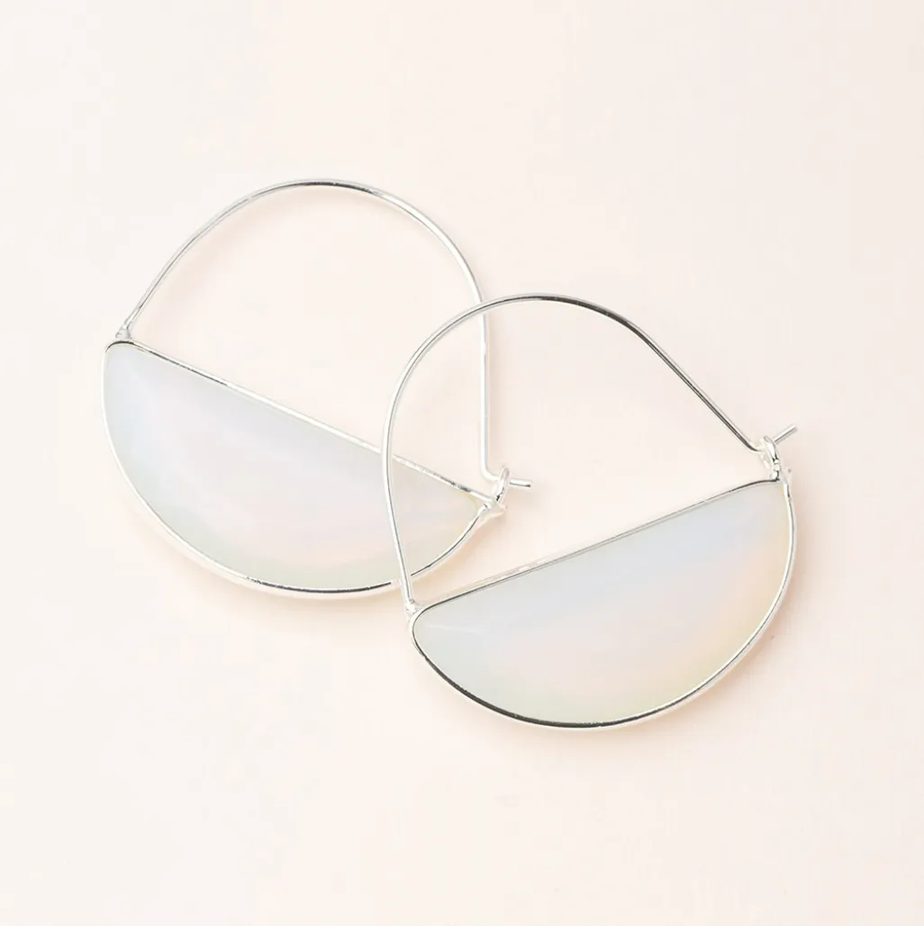 Scout Stone Prism Hoop Earring - Opalite & Silver