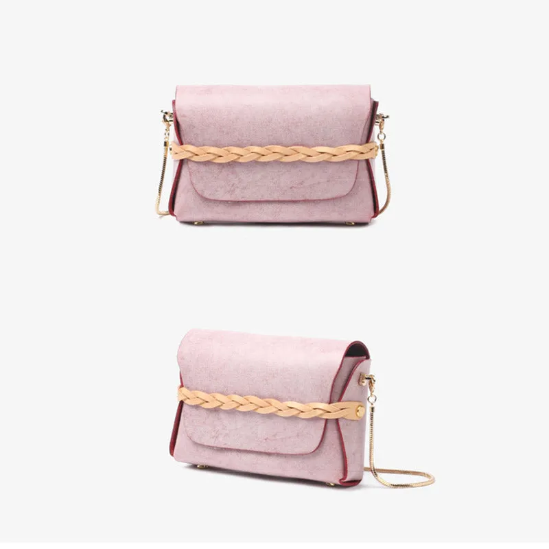 Small Womens Leather Crossbody Bags Chain Purse Shoulder Bags for Women
