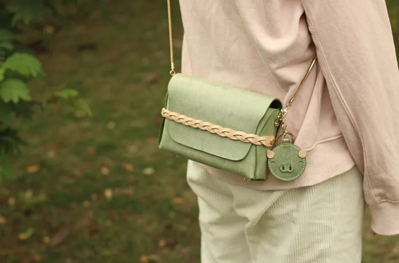 Small Womens Leather Crossbody Bags Chain Purse Shoulder Bags for Women