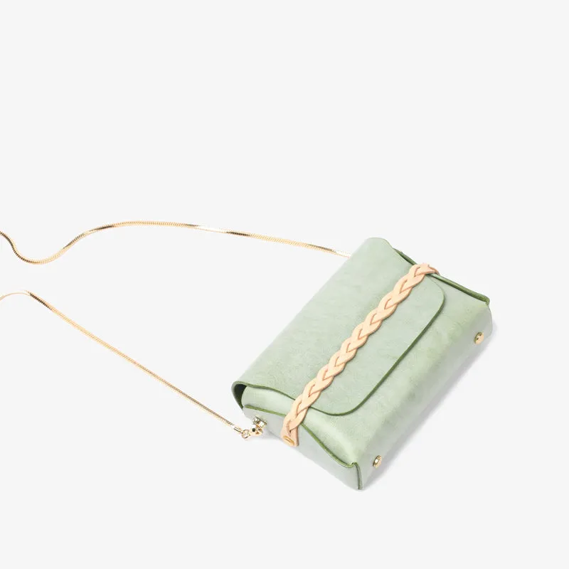 Small Womens Leather Crossbody Bags Chain Purse Shoulder Bags for Women