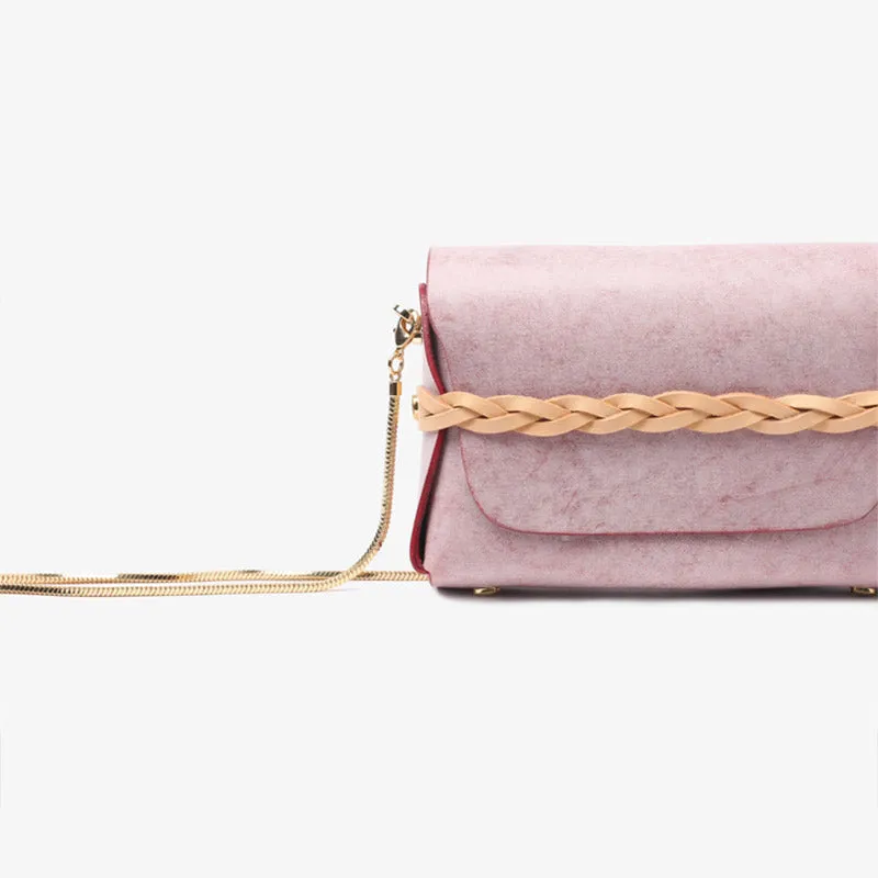 Small Womens Leather Crossbody Bags Chain Purse Shoulder Bags for Women