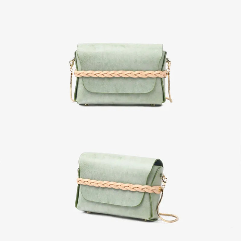 Small Womens Leather Crossbody Bags Chain Purse Shoulder Bags for Women
