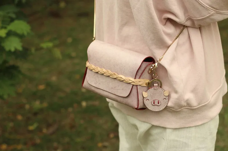 Small Womens Leather Crossbody Bags Chain Purse Shoulder Bags for Women