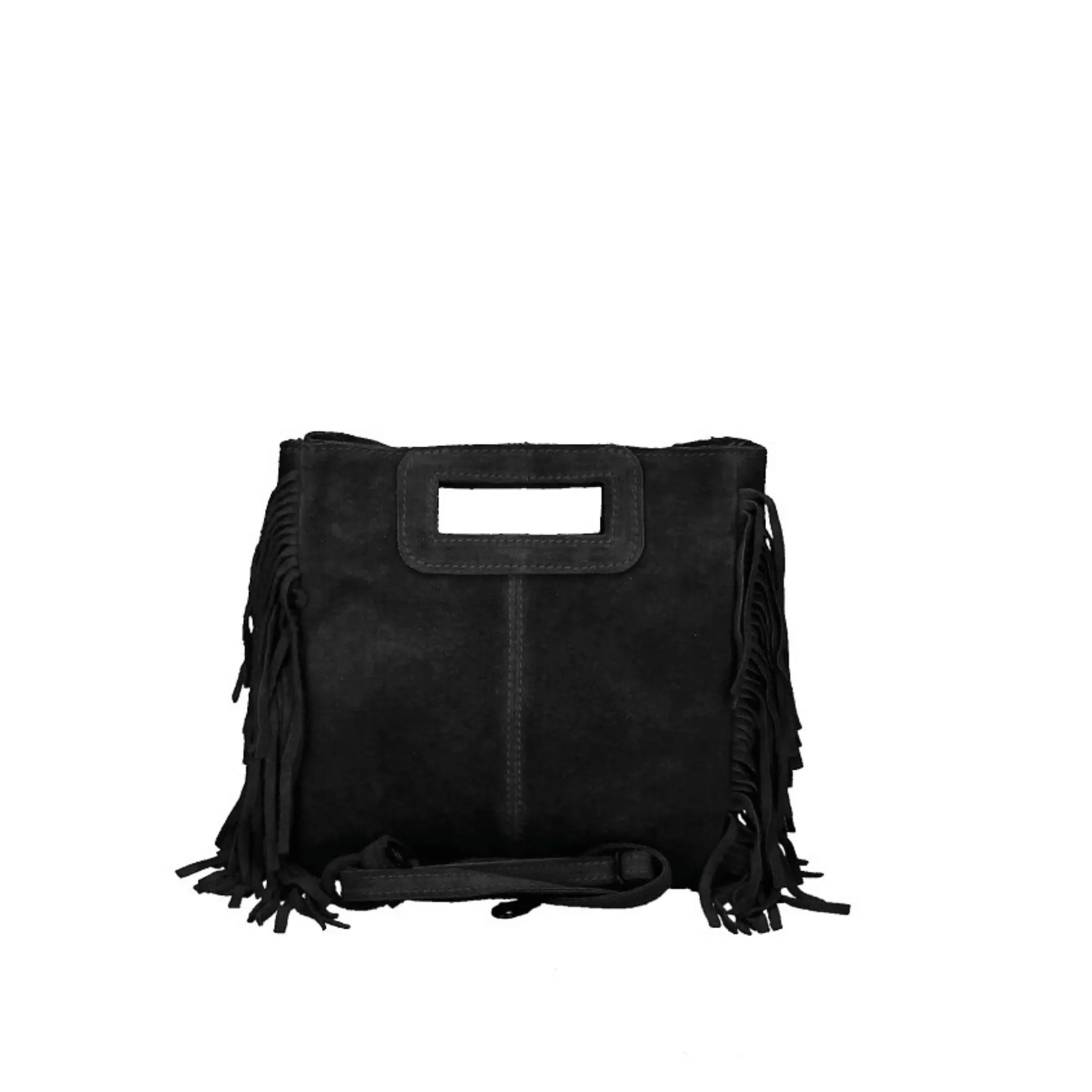 The Suede Fringed Square Bag