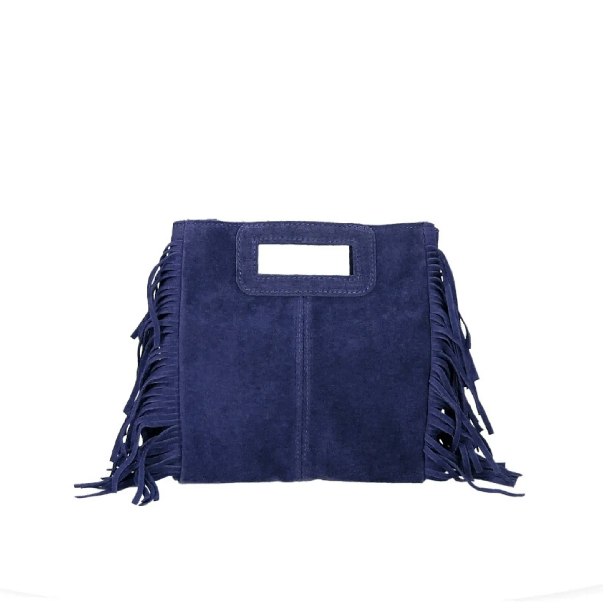The Suede Fringed Square Bag