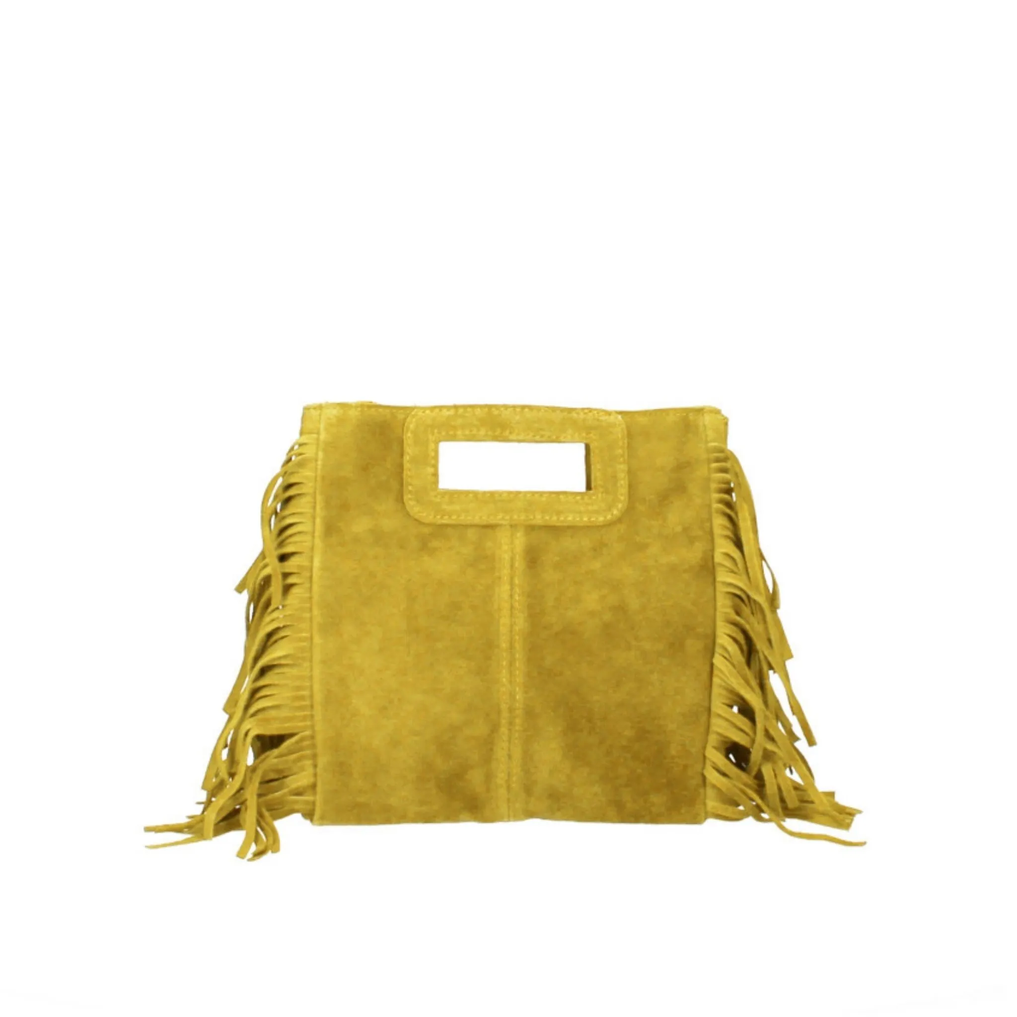 The Suede Fringed Square Bag