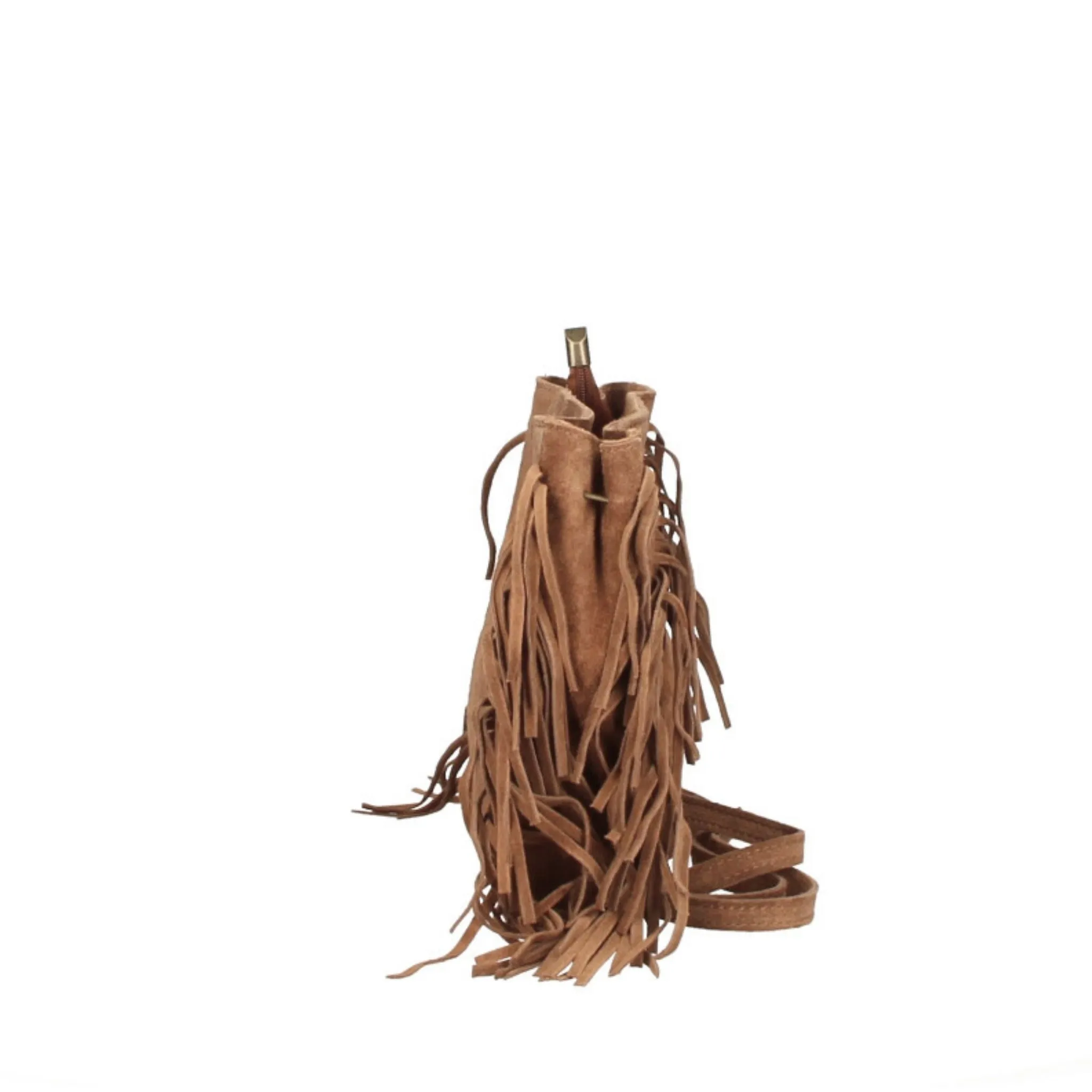 The Suede Fringed Square Bag