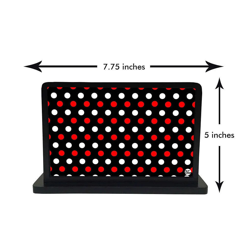 Tissue Holder Paper Napkin Stand - Red And White Dots