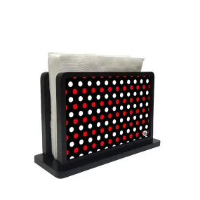 Tissue Holder Paper Napkin Stand - Red And White Dots