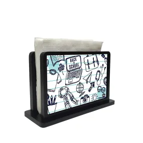 Tissue Holder Paper Napkin Stand - School Art