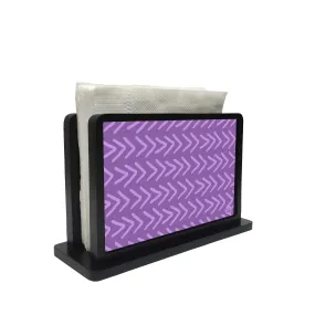 Tissue Paper Napkin Holder Stand - Pink and Purple arrows