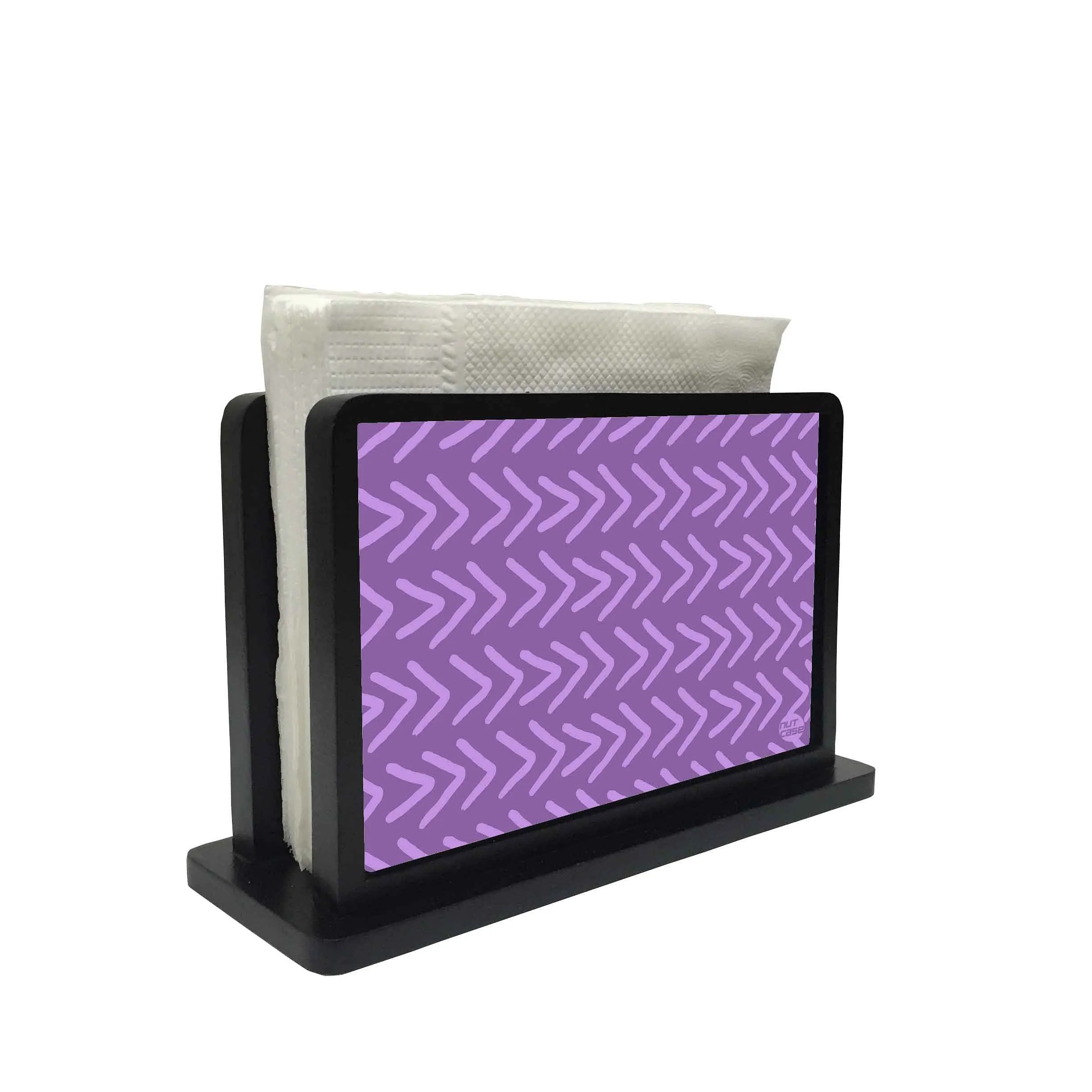 Tissue Paper Napkin Holder Stand - Pink and Purple arrows