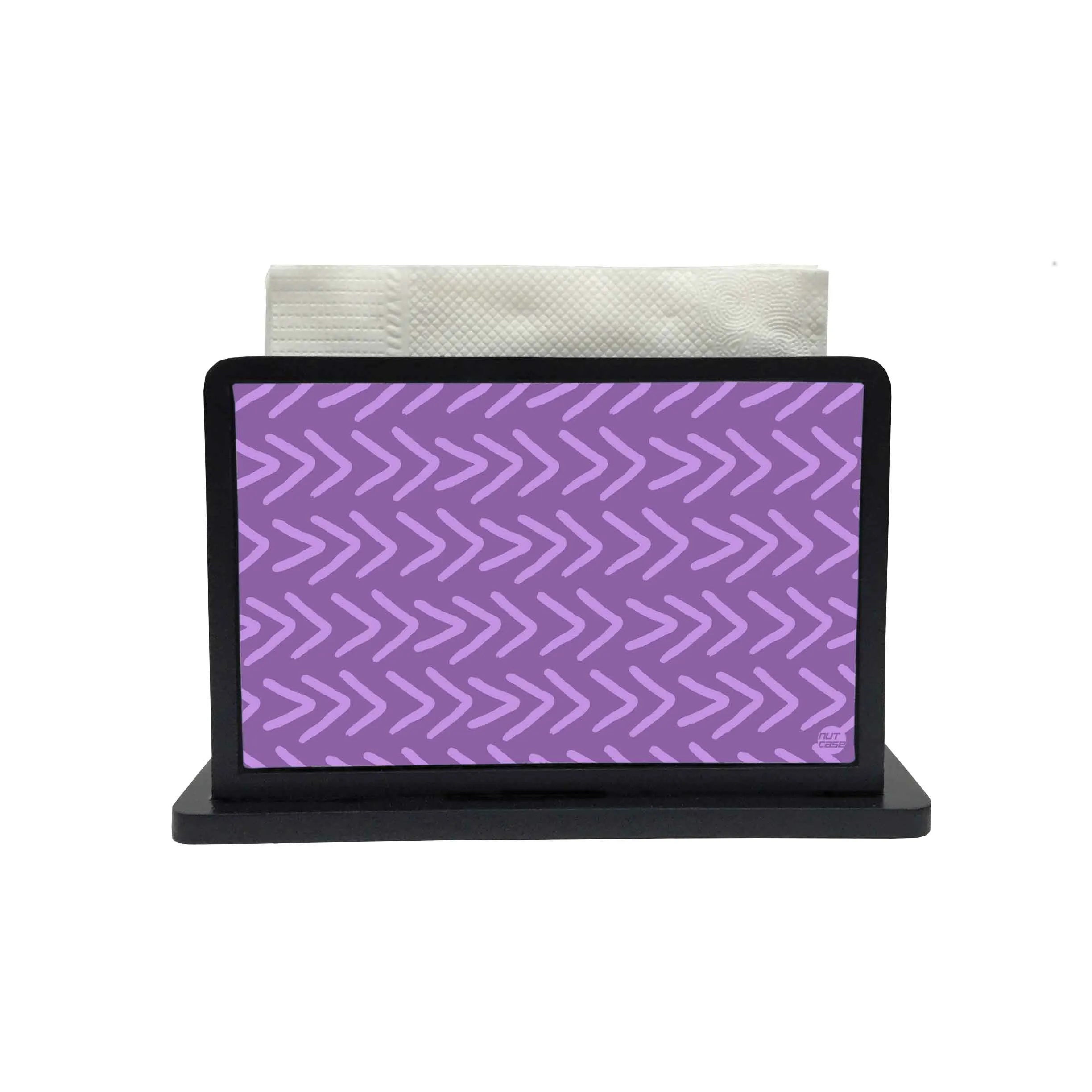 Tissue Paper Napkin Holder Stand - Pink and Purple arrows