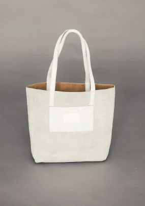 TOTEBAG- LEATHER SUEDE- GREY
